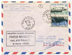 AVION AVIATION AIRLINE AIR FRANCE PREMIERE LIAISON AERIENNE PARIS-MOSCOU 1958 - Vliegvergunningen