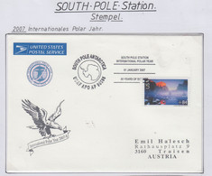 USA  South Pole Cover International Polar Year  Ca South Pole Station 01 JANUARY 2007 (PS191) - Année Polaire Internationale