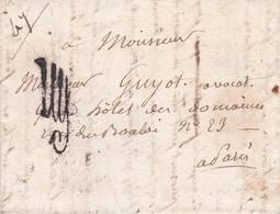 Dijon ( Montrache ) 23 Mai 1828 Avec Marques De Vérification De Franchise ( Recto, Verso ) - 1801-1848: Precursori XIX