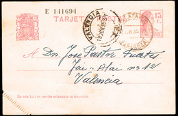 Zaragoza - Edi O EP 69 - Entero Postal Mat "Calatayud 17/6/35" - 1931-....