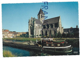 Eglise Notre-Dame De Pamele à Oudenaerde (B- 9700). Péniche Sur L'Escaut. - Luoghi Santi