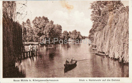 Neue Muhle B Konigswusterhausen - Blick V Nadelwehr Auf Die Dahme - Boat - Old Postcard - 1930 - Germany - Used - Königs-Wusterhausen