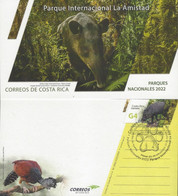 Costa Rica Postcard National Park, La Amistad International Park, Tapir, Pava Negra, FDC 2022 NEW - Costa Rica