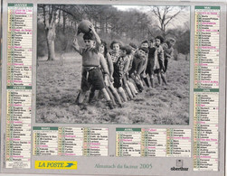 ALMANACH DU FACTEUR Calendrier Des Postes 2005, ILE De FRANCE, Jeux D'enfants Des Années 50 - 60. Carton Souple.2 Vues. - Grand Format : 2001-...