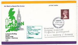 AVION AVIATION AIRLINE LUFTHANSA VOL LONDON-HAMBURG EN AIRBUS A-300 1980 - Zertifikate