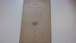 ️ ️ 1891 Origines De La Famille Couronnel. Réponse Du Marquis De Mailly Nesle /* LEDRU MAINE / ARTOIS - Pays De Loire