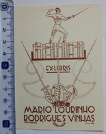 Ex-libris Exlibris Mario Figuerola, Opus 44, 1951. Escrime Livre Fencing Book - Ex Libris