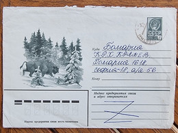 RUSSIE, Ex URSS. Bison Mammiferes  Entier Postal Ayant Circulé émis En 1981 - Autres & Non Classés