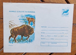 ROUMANIE Bison Mammiferes  Entier Postal Neuf émis En 1977 - Otros & Sin Clasificación