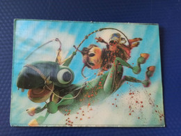 LENTICULAR  Postcard -  Brumda - Old Fairy Tale. STEREO 3D Bee - Cricket - Cartes Stéréoscopiques