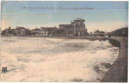 HERAULT PALAVAS LES FLOTS : VILLAS RIVE DROITE ET LE CASINO - EDITION COLORISEE - CIRCULEE VERS LUNAS - Palavas Les Flots