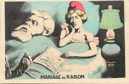 Themes Div-ref LL261-illustrateurs - Illustrateur Mille - Politique -satirique -mariage De Raison - - Mille