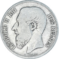 Monnaie, Belgique, Leopold II, 2 Francs, 2 Frank, 1866, B+, Argent, KM:30.1 - 2 Frank