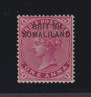 Somaliland Protectorate, SG 2a, MHR (paper HR) "BRIT SH" Variety, W/ Brandon Cer - Somaliland (Protettorato ...-1959)