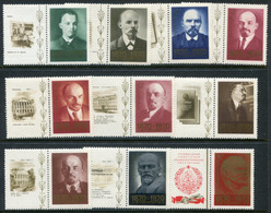 SOVIET UNION 1970  Lenin Birth Centenary II With Labels MNH / **...  Michel 3749-58 Zf - Nuovi