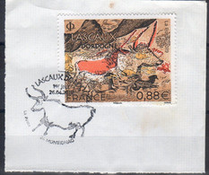 2019-22 / RARE 1er Jour SUR FRAGMENT D' ENVELOPPE PRIVEE " Grotte LASCAUX Dordogne - 26.04.2019 - 24 MONTIGNAC " - Used Stamps