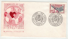 France // FDC // 1950-1959 // Les Donneurs De Sang - 1950-1959