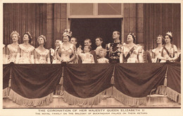 Famille Royale Angleterre Coronation Of Her Majesty Queen Elizabeth II., Balcony, Couronnement Reine Elisabeth CPA - Koninklijke Families