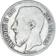 Monnaie, Belgique, Leopold II, 2 Francs, 2 Frank, 1867, Bruxelles, B+, Argent - 2 Francs