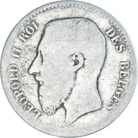 Monnaie, Belgique, Leopold II, Franc, 1867, Bruxelles, B+, Argent, KM:28.1 - 1 Frank