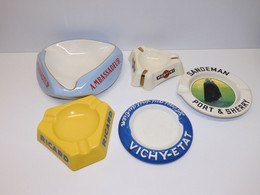 *LOT DE 5 CENDRIERS De BISTROT ANCIEN ANBASSADEUR CUSENIER RICARD MARTINI Etc    E - Ashtrays