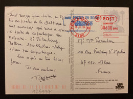 CP Pour La FRANCE TP OBL. Recouvert D'un Papier Blanc OBL. EMA à 00600 ORE Du 16 8 04 KOBENHAVN - Cartas & Documentos