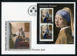 Burundi 2022, Art, J. Vermeer II, 2val In BF In FDC - Unused Stamps