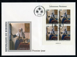 Burundi 2022, Art, J. Vermeer II, 4val In BF In FDC - Unused Stamps