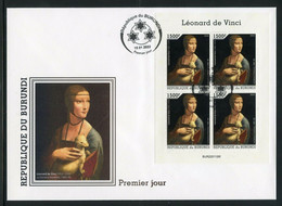 Burundi 2022, Art, Leonardo II, 4val In BF In FDC - Unused Stamps