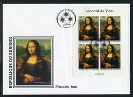Burundi 2022, Art, Leonardo IV, 4val In BF In FDC - Unused Stamps