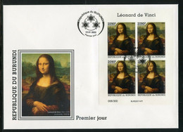 Burundi 2022, Art, Leonardo IV, BF In FDC - Unused Stamps