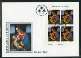 Burundi 2022, Art, Leonardo V, BF In FDC - Unused Stamps