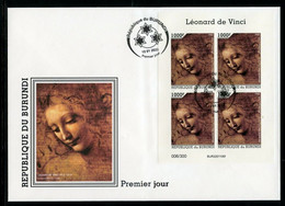 Burundi 2022, Art, Leonardo, BF In FDC - Unused Stamps