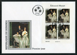 Burundi 2022, Art, Manet II BF In FDC - Ungebraucht