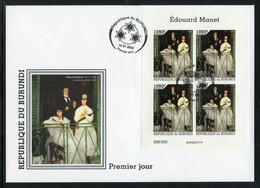 Burundi 2022, Art, Manet II BF In FDC - Unused Stamps
