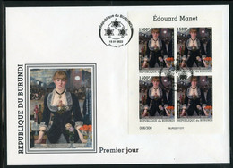 Burundi 2022, Art, Manet III, BF In FDC - Unused Stamps