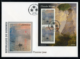 Burundi 2022, Art, Monet II, 2val In BF In FDC - Ongebruikt