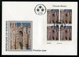 Burundi 2022, Art, Monet III, Cathedral, BF In FDC - Unused Stamps