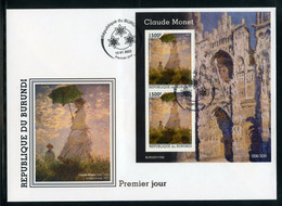 Burundi 2022, Art, Monet VI, Cathedral, 2val In BF In FDC - Unused Stamps