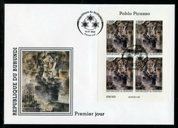 Burundi 2022, Art, Picasso I, BF In FDC - Unused Stamps