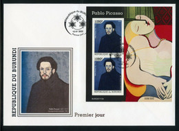 Burundi 2022, Art, Picasso II, 2val In BF In FDC - Unused Stamps