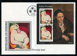 Burundi 2022, Art, Picasso III, 2val In BF In FDC - Nuovi