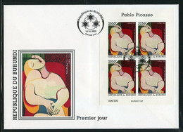 Burundi 2022, Art, Picasso III, BF In FDC - Unused Stamps