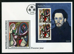 Burundi 2022, Art, Picasso IV, 2val In BF In FDC - Unused Stamps