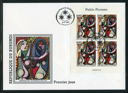 Burundi 2022, Art, Picasso IV, 4val In BF In FDC - Unused Stamps