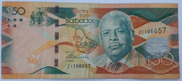 RARE Barbados 50 Dollars 2 May 2013 REPLACEMENT (serie Z) XF - Barbados (Barbuda)