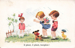 Chromo Chromos Image Comptine Fables Et Contes Pour Enfant - Il Pleut Bergère - Illustration Jim Patt - 13.5x9cm - Other & Unclassified