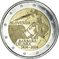 Slovénie, 2 Euro, Barbara Celiska, 2014, SPL, Bimétallique, KM:New - Slovenië