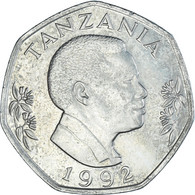 Monnaie, Tanzanie, 20 Shilingi, 1992, Royal Canadian Mint, Eléphant, TTB+ - Tanzania