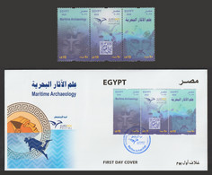 Egypt - 2022 - FDC - ( EUROMED Postal - Maritime Archaeology ) - MNH** - Egyptologie